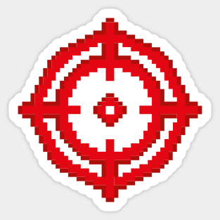 Pixel target Sticker